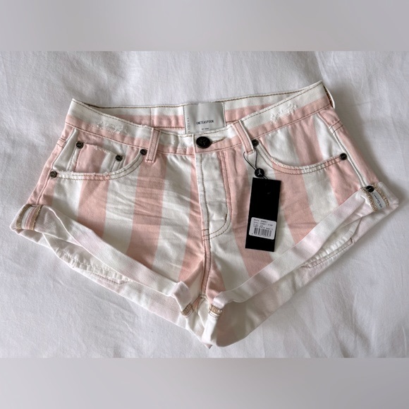 NWT One Teaspoon Bandits Candy Stripe Shorts, 25 - Picture 3 of 9